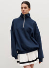 Rhea | Entspanntes Sweatshirt mit halbem Reißverschluss