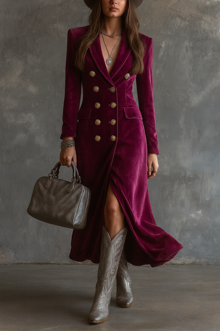 Victoria | Samt Blazer Kleid