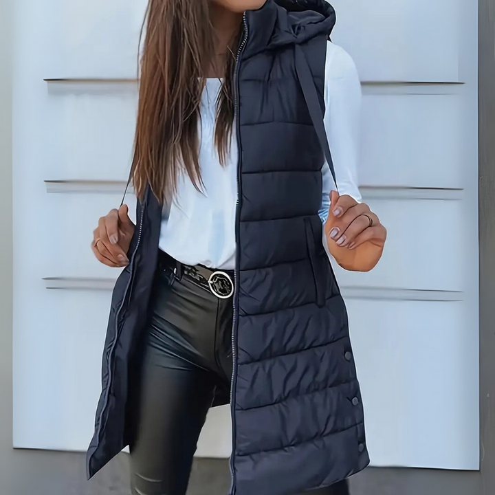 Mitchelle™ Gilet Puffer Lang Ohne Ärmel Casual