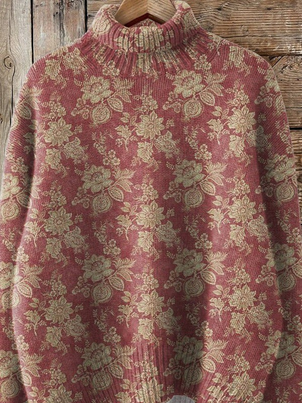 Gretchen | Pulli mit Rollkragen Floral Vintage