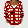 Bequemer Knopf-Cardigan