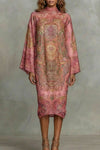 Marélienne – Barock floral Motiv – Kimono-Midikleid