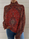 Grace | Vintage-Print Rollkragenpullover