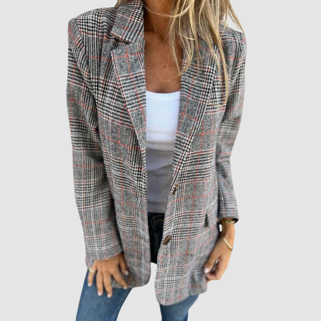 Isabel™ Elegante Winterjacke mit Karomuster