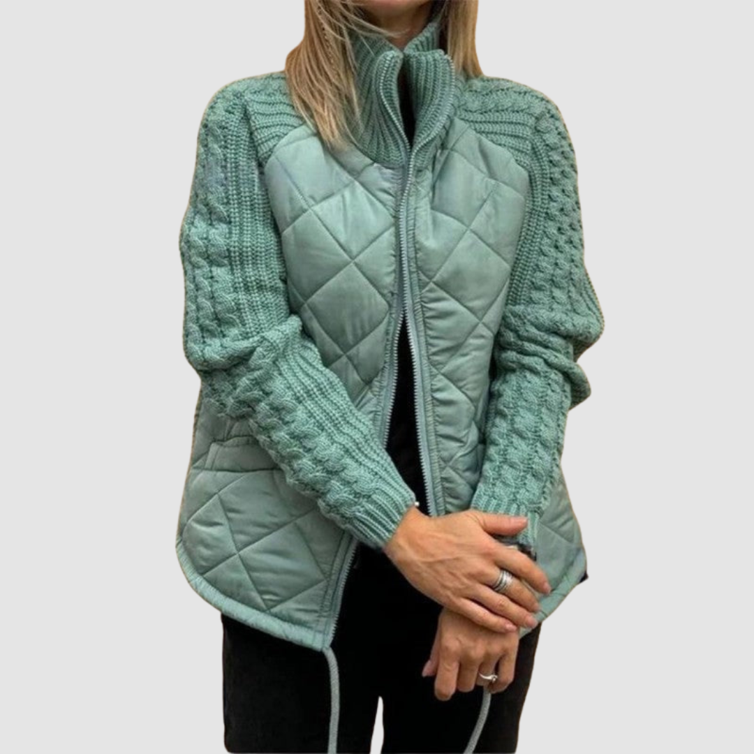 Patchwork-Daunenjacke aus Wolle Carina™