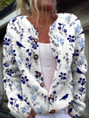 Vynora™ | Strickjacke mit vintage Blumenmuster und Knöpfen vorne