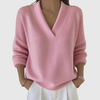 Faye | Weicher V-Ausschnitt Pullover in lässiger Passform
