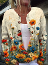 Tansy™ | Strickjacke mit vintage Blumenmuster