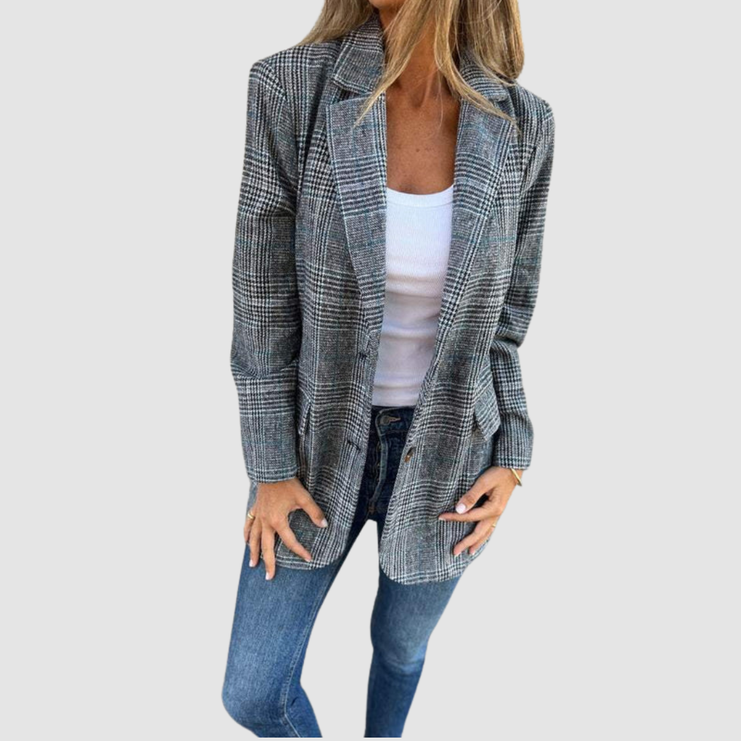 Isabel™ Elegante Winterjacke mit Karomuster