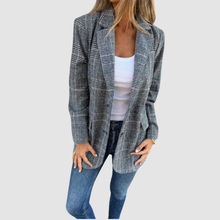 Isabel™ Elegante Winterjacke mit Karomuster