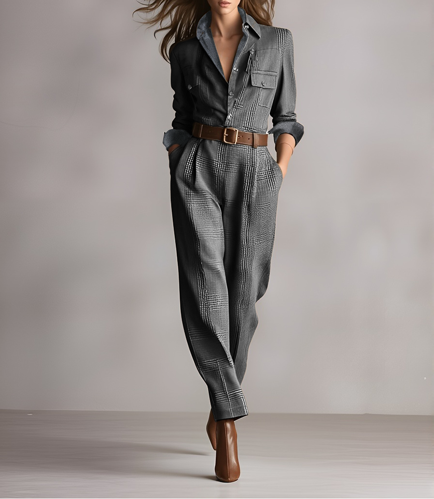 Charlotte | Karierter Jumpsuit mit anspruchsvollen Details