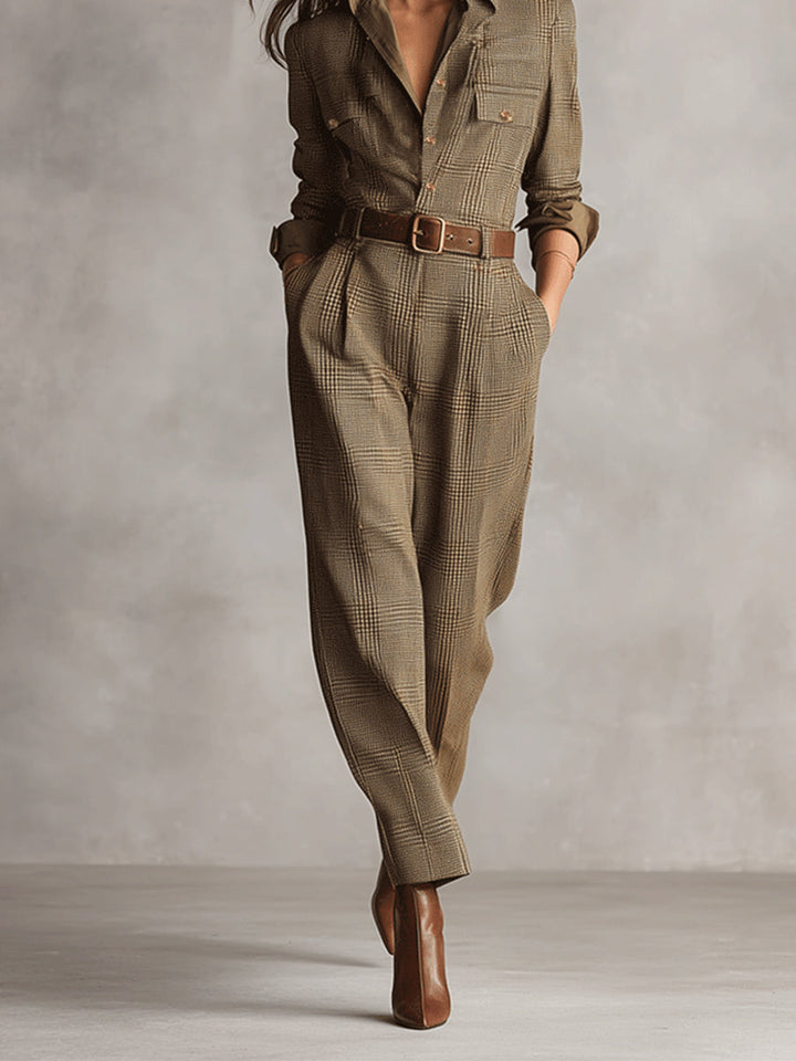Charlotte | Karierter Jumpsuit mit anspruchsvollen Details