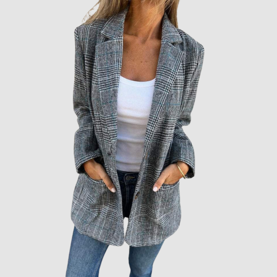 Isabel™ Elegante Winterjacke mit Karomuster