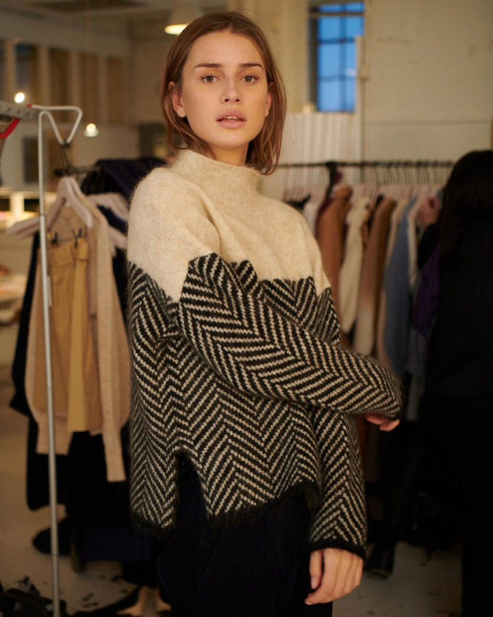 Norah | Baumwollpullover mit Stehkragen