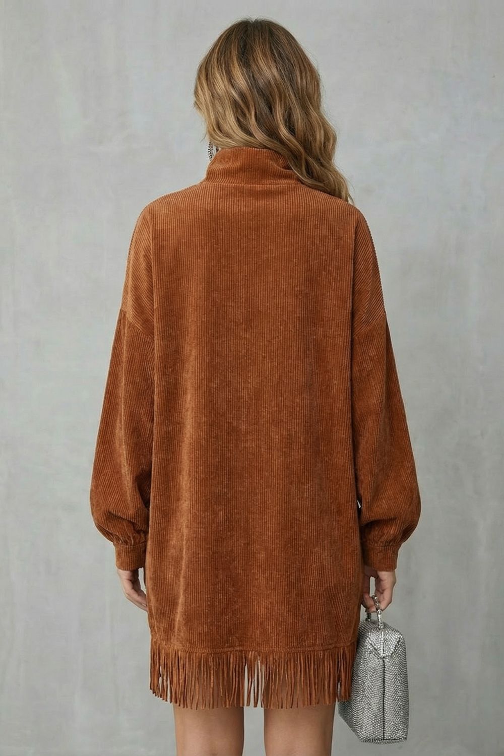 Castellaine – Fransencharme – Rollkragen-Minikleid