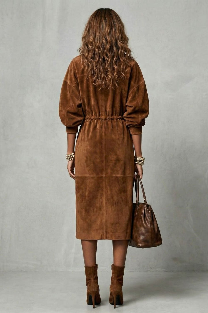 Zanetta – Kleid mit Kordelzug und Reißverschluss in Midi-Länge