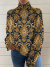 Della | Pullover mit Stehkragen im Paisley-Muster