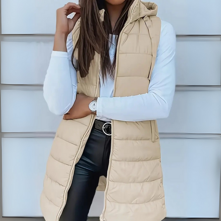 Mitchelle™ Gilet Puffer Lang Ohne Ärmel Casual