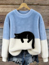 Aileen™ | Eleganter Katzenmotiv Oversized Pullover