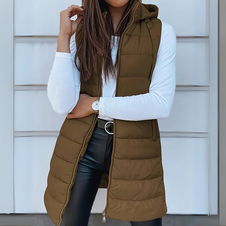 Mitchelle™ Gilet Puffer Lang Ohne Ärmel Casual