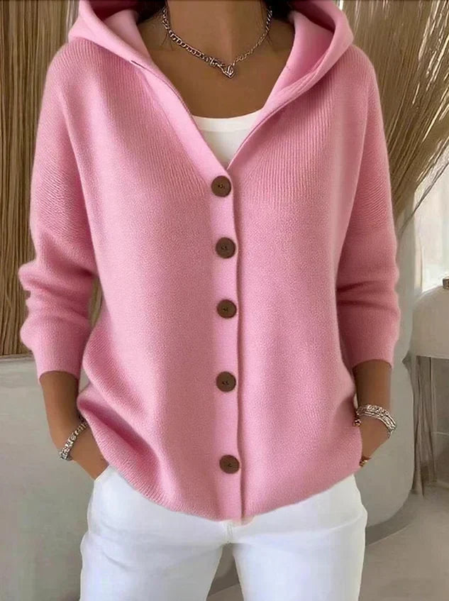 Cardigan Darienne — mit Kapuze, knöpfbar
