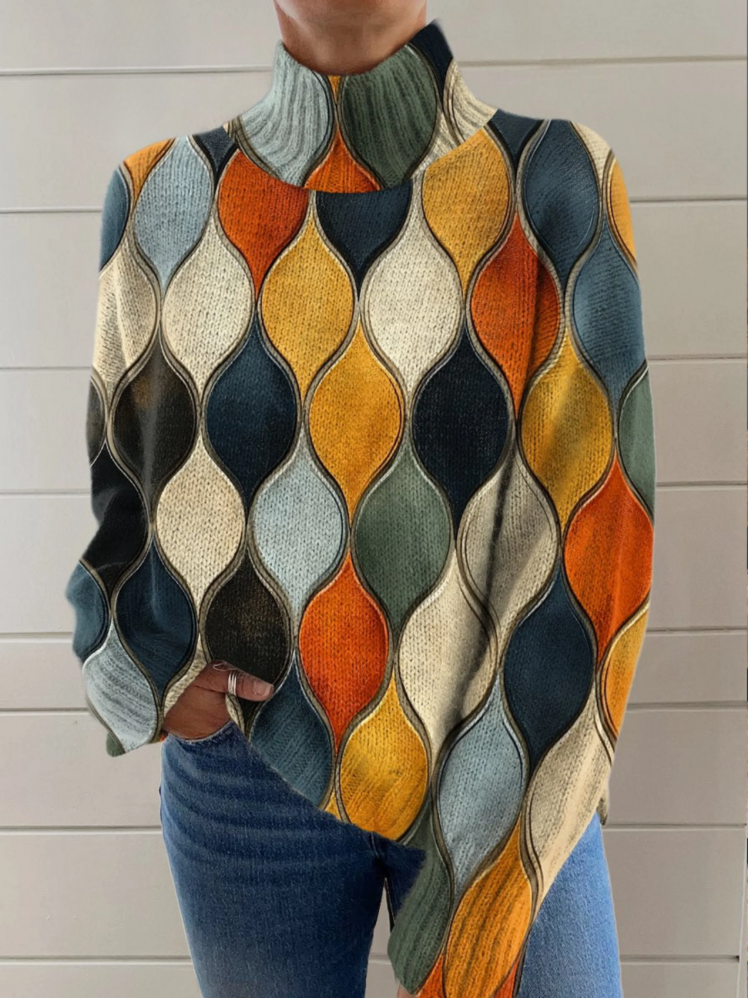 Sonia | Pullover mit hohem Kragen