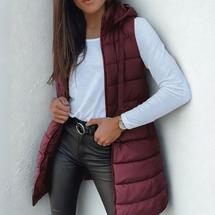 Mitchelle™ Gilet Puffer Lang Ohne Ärmel Casual