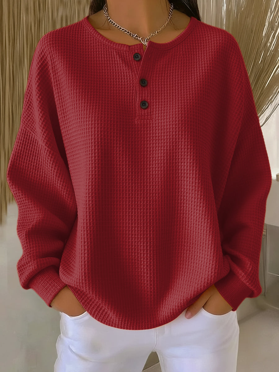Mirabel - Bequemes Sweatshirt mit gewelltem Muster