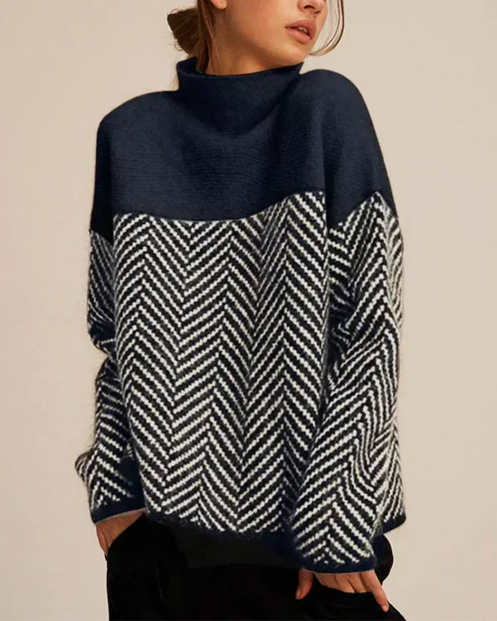 Norah | Baumwollpullover mit Stehkragen