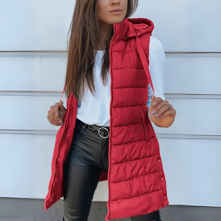 Mitchelle™ Gilet Puffer Lang Ohne Ärmel Casual