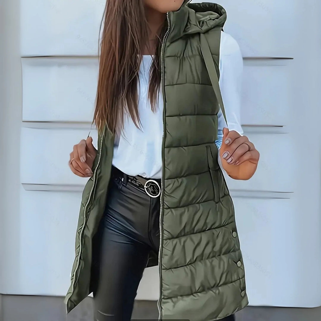 Mitchelle™ Gilet Puffer Lang Ohne Ärmel Casual