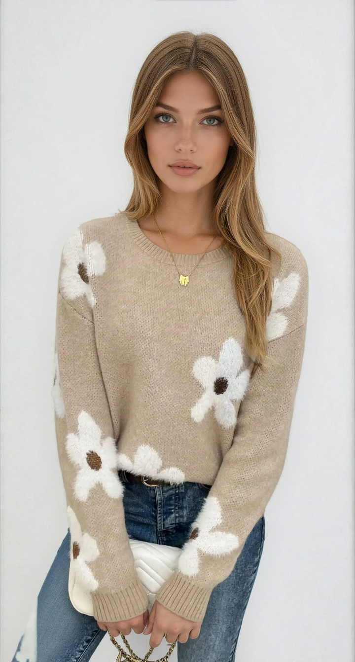 Daisy | Pullover mit Blumenmuster