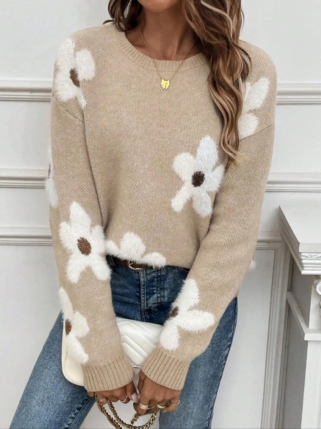 Daisy | Pullover mit Blumenmuster