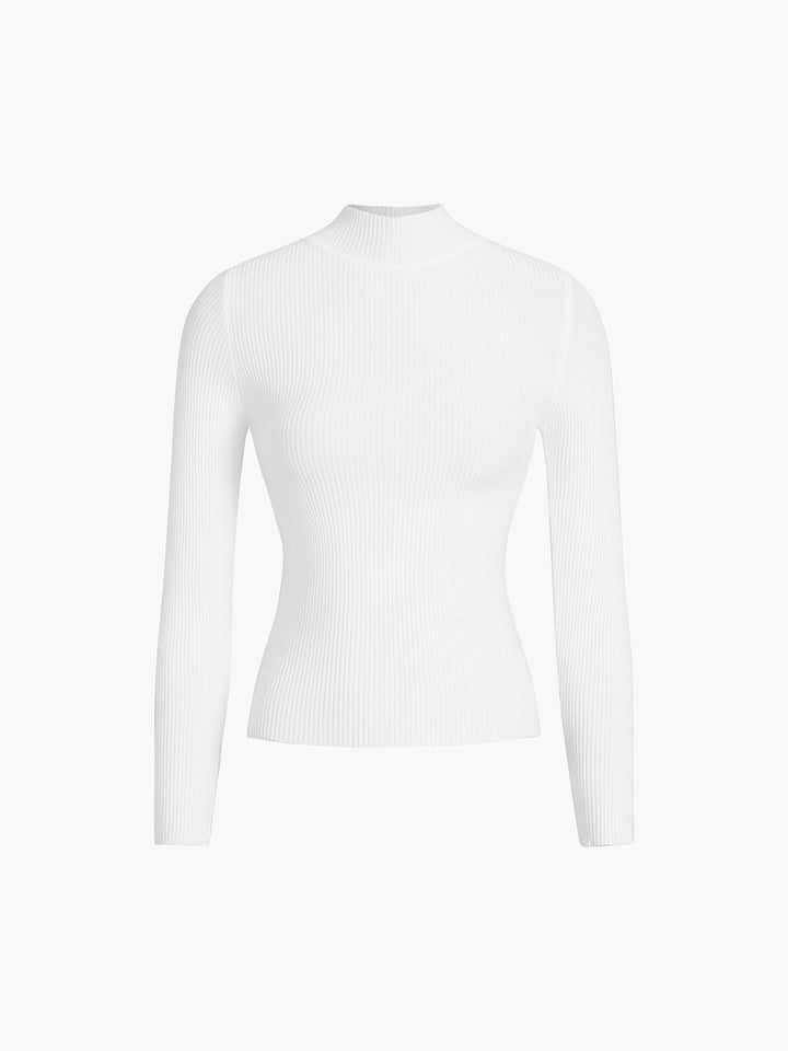 Anais | Hochgeschlossener Rippenshirt