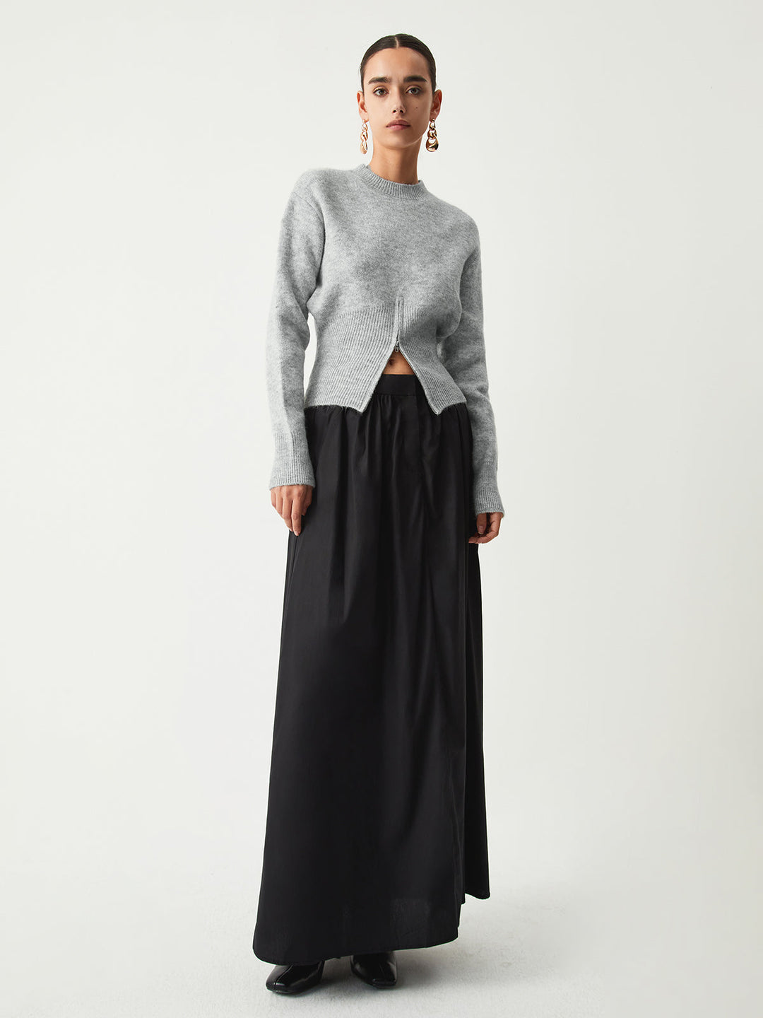Rosalind | Pulli aus weichem Strick mit halbem Reißverschluss