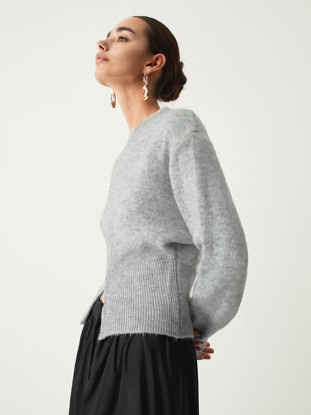 Rosalind | Pulli aus weichem Strick mit halbem Reißverschluss