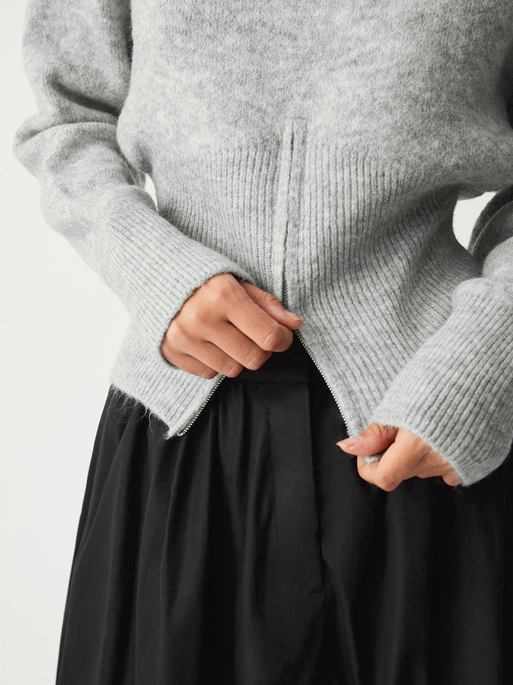 Rosalind | Pulli aus weichem Strick mit halbem Reißverschluss
