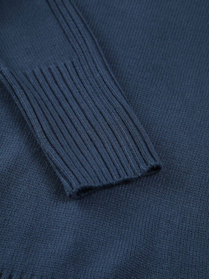Fermeture | Rippstrick-Pullover mit Stehkragen
