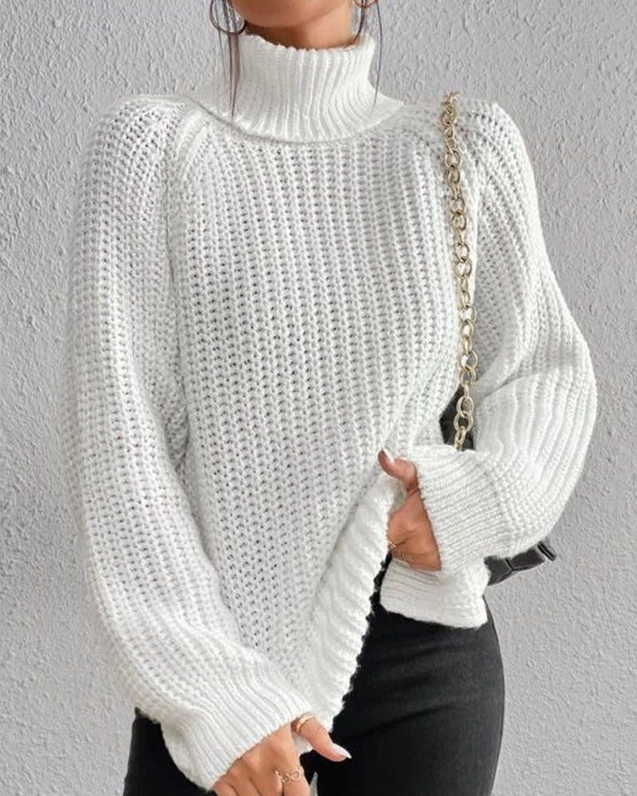Millicent | Bequemer Rippstrick-Pullover mit Rollkragen