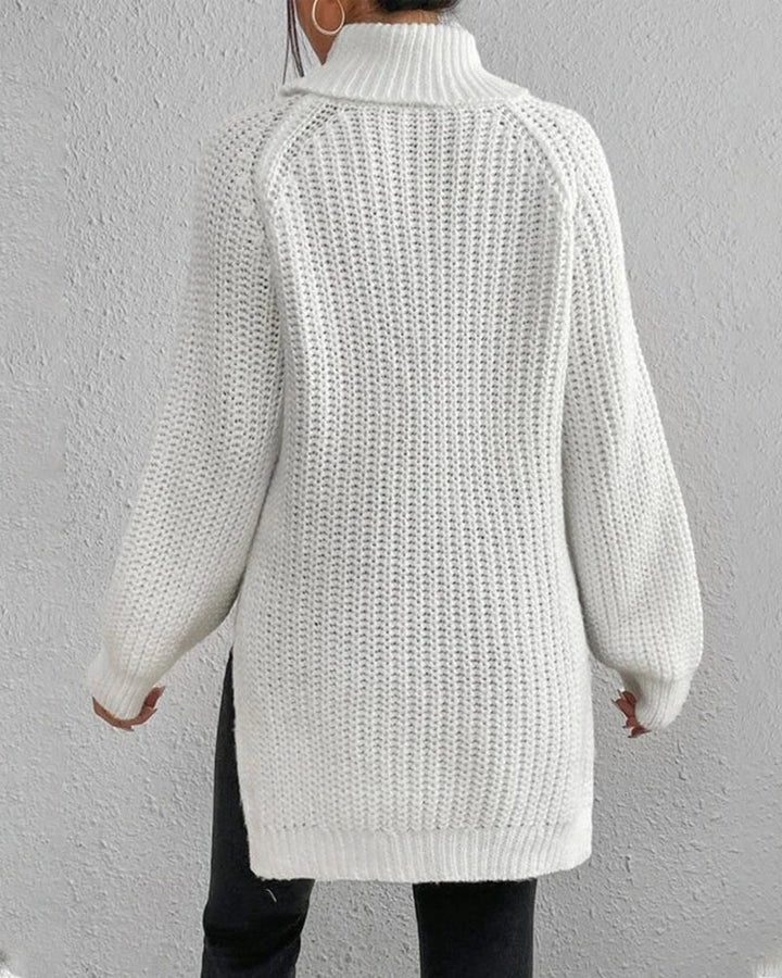 Millicent | Bequemer Rippstrick-Pullover mit Rollkragen