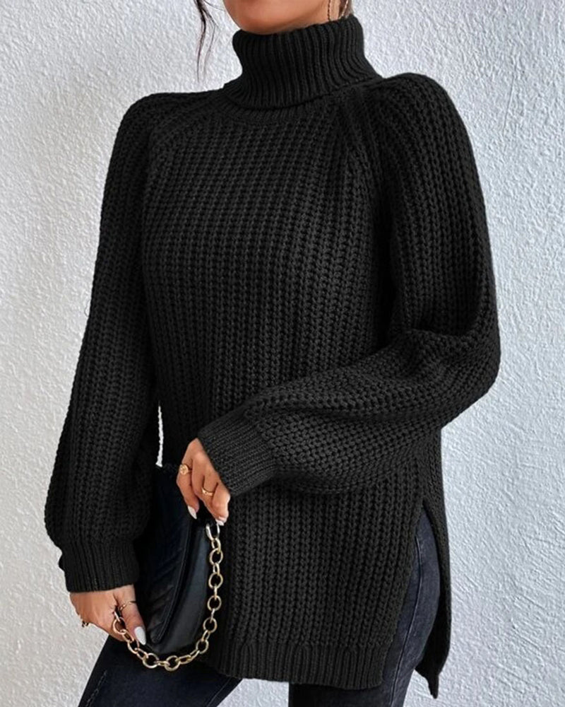 Millicent | Bequemer Rippstrick-Pullover mit Rollkragen