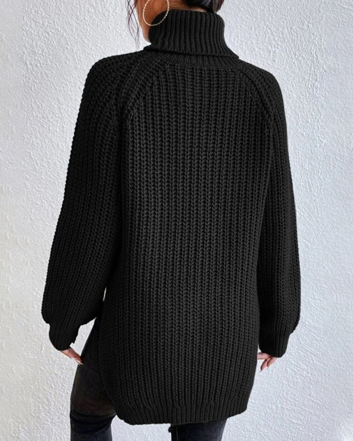 Millicent | Bequemer Rippstrick-Pullover mit Rollkragen