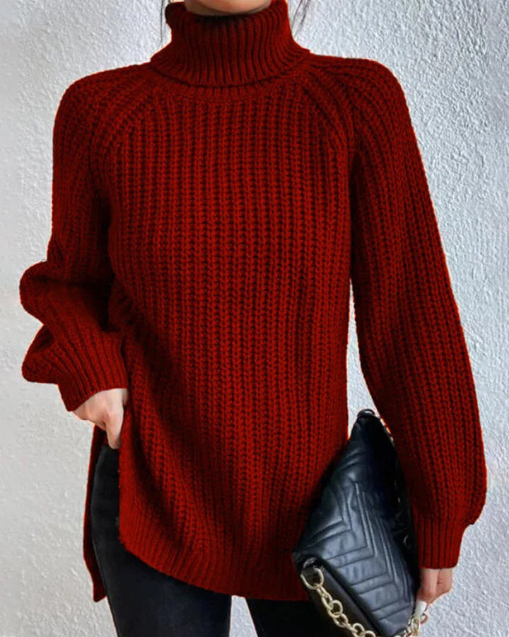 Millicent | Bequemer Rippstrick-Pullover mit Rollkragen