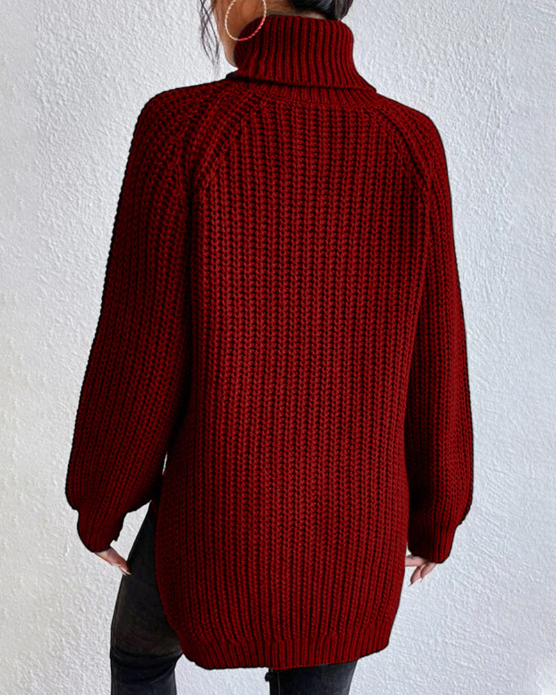 Millicent | Bequemer Rippstrick-Pullover mit Rollkragen