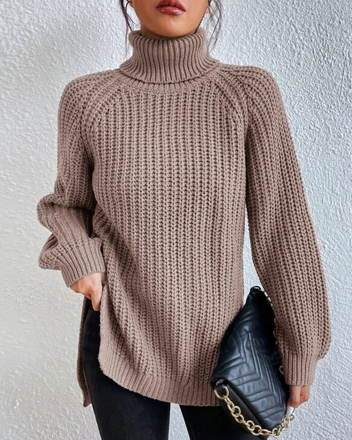 Millicent | Bequemer Rippstrick-Pullover mit Rollkragen