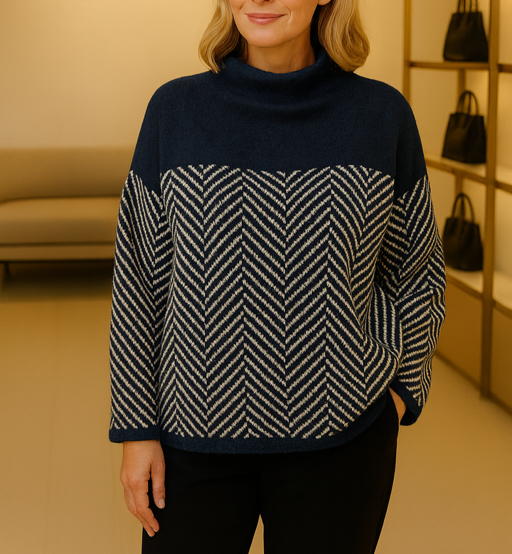 Norah | Baumwollpullover mit Stehkragen