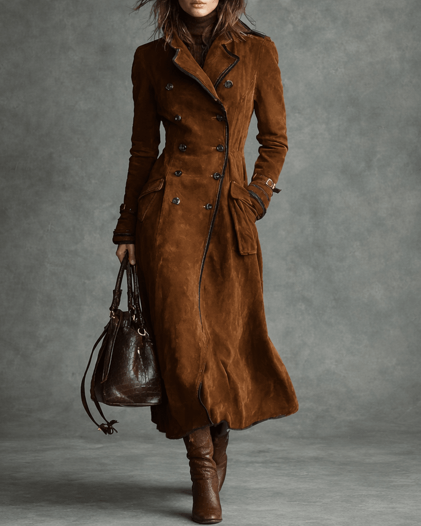 Nathalie™ - Wildleder-Trenchcoat