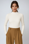 Anais | Hochgeschlossener Rippenshirt