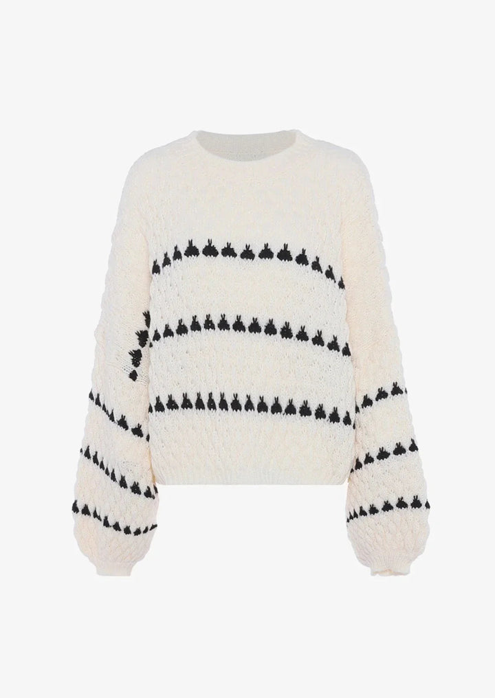 Faye | Strukturierter Pullover mit Rundhalsausschnitt