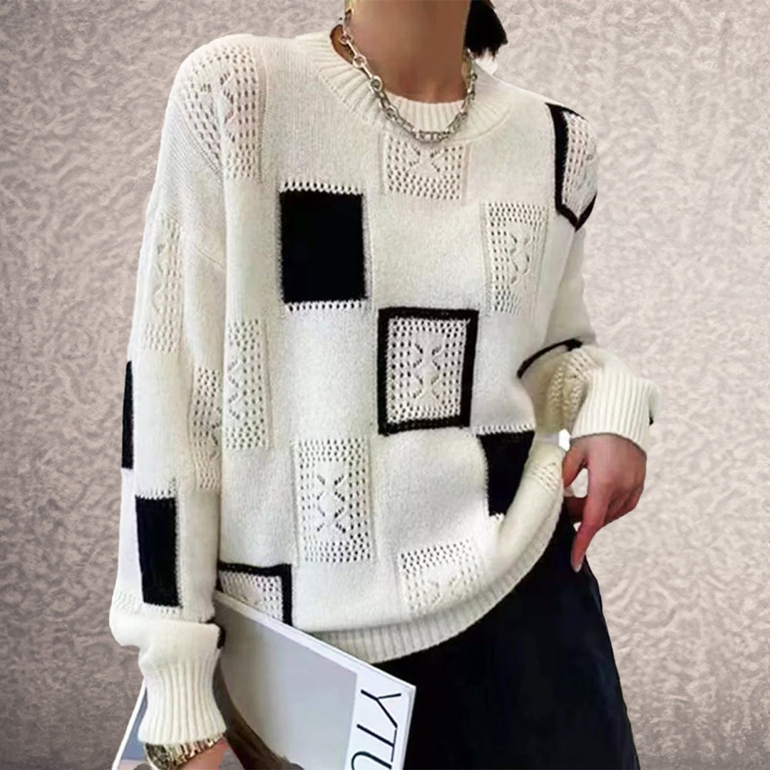 Freya | Bequemer Musterpullover